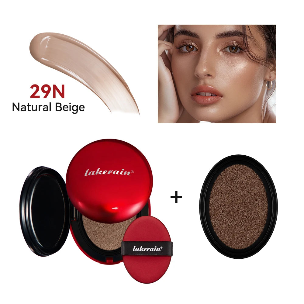 CC Cushion Foundation with Refill – 72-Hour Wear, Waterproof & Buildable Coverage (18g)