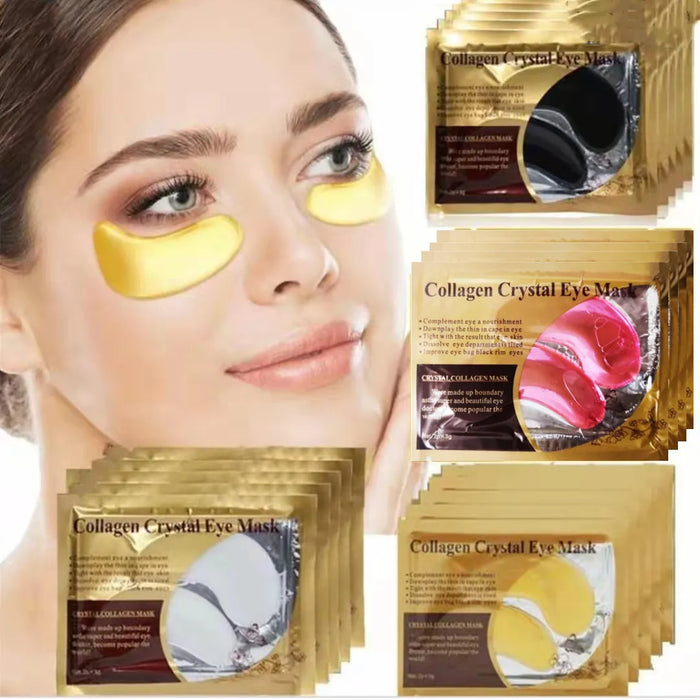 SADOER Gold Collagen Crystal Eye Patches — 20 Pcs (10 Pairs) Firming & Anti-Dark Circle