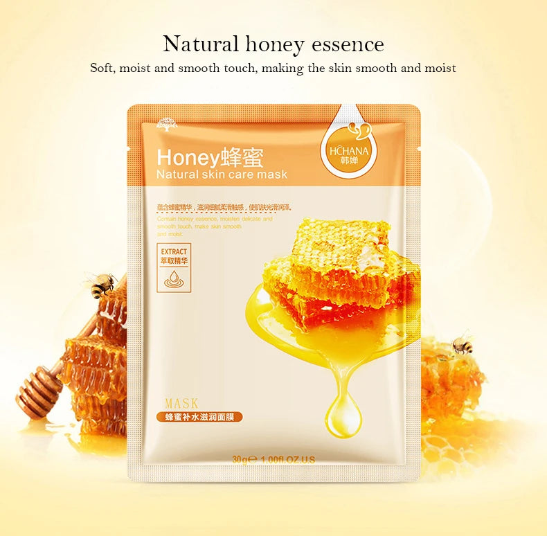 SADOER Natural Plant Sheet Face Mask – Moisturizing, Oil Control & Anti-Aging | 10pcs