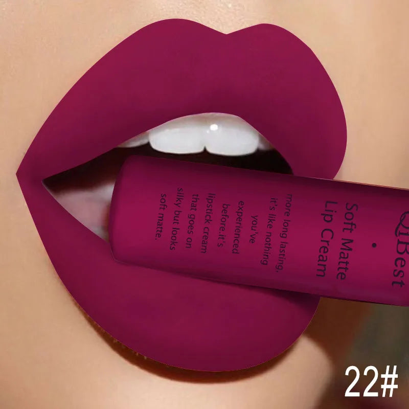 Velvet Matte Nude Lip Gloss - Waterproof Long-Lasting Lipstick