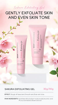 LAIKOU Sakura Exfoliating Peeling Gel – Moisturizing Facial Scrub with Vitamin C & Hyaluronic Acid (30g / 50g)