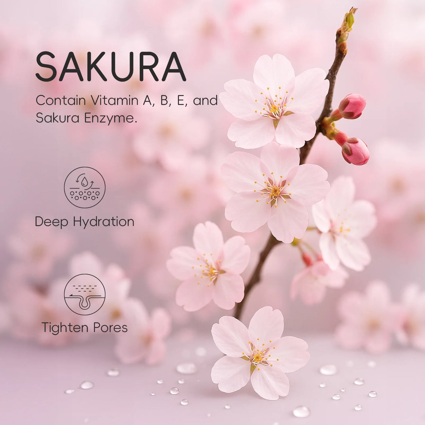 LAIKOU Sakura Roller Eye Serum – Hyaluronic Acid & Niacinamide Dark Circle & Eye Bag Treatment (15ml)