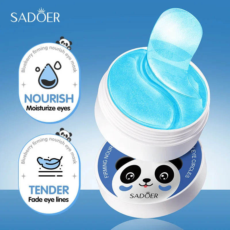 SADOER Crystal Collagen Eye Mask Patches – 60 Pieces, Dark Circles & Firming