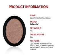CC Cushion Foundation with Refill – 72-Hour Wear, Waterproof & Buildable Coverage (18g)