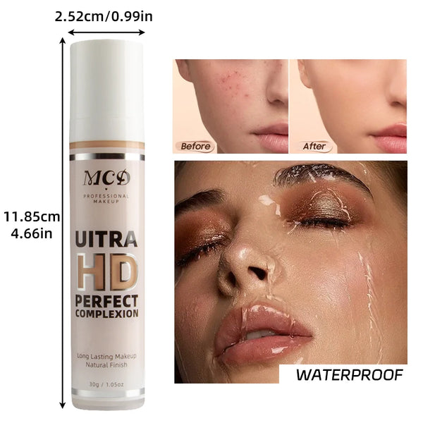 MCD Full Coverage Foundation Cushion Cream – Matte, Oil Control, Waterproof, 9 Shades 30g