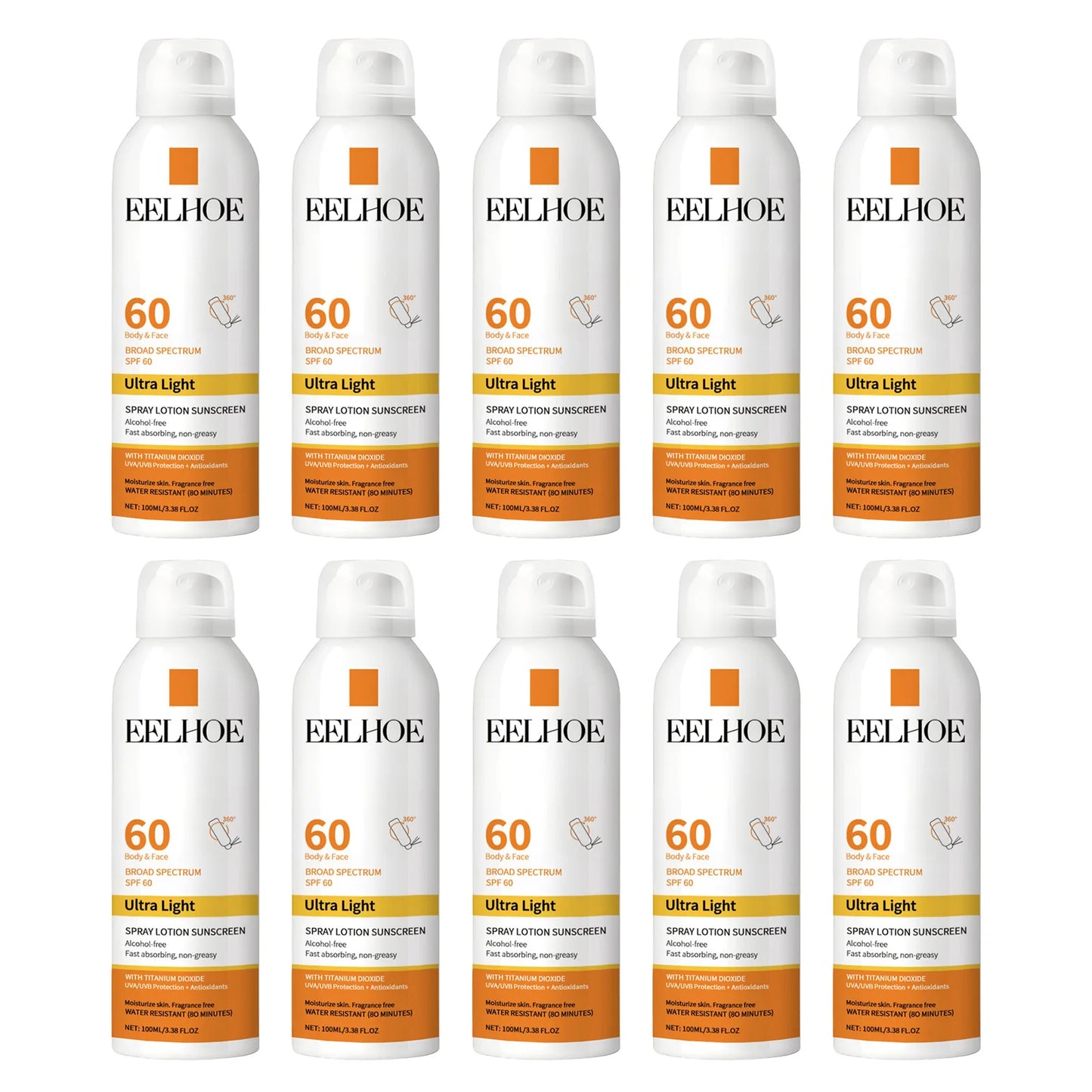 Eelhoe Vitamin E Sunscreen Spray 100ml – Long-Lasting UV Protection & Deep Moisturizing for Face
