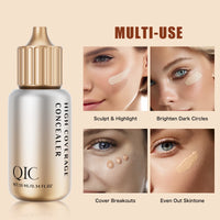 QIC Liquid Concealer | Matte, High Coverage, Waterproof & Oil Control | All Skin Types
