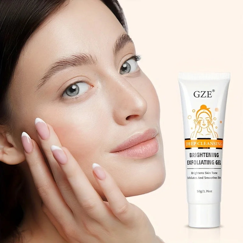GZE Castor Oil Exfoliating Gel – Deep Cleansing Face & Body Scrub with Moisturizing Formula (50g)