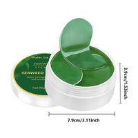 Seaweed Hyaluronic Acid Eye Masks — 60 Pcs Collagen Eye Patch for Dark Circles & Firming