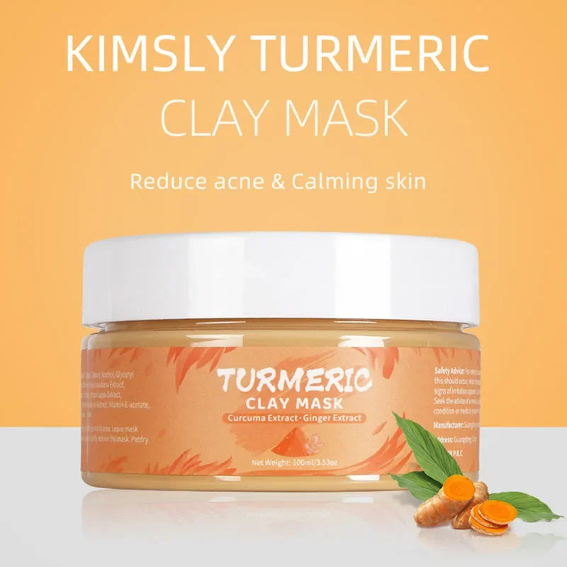 LAIKOU Clay Mud Face Mask – Moisturizing, Blackhead Removal & Brightening Washable Mask for Women (100ml) – Green Tea, Turmeric, Rose, Avocado & Sea Silt