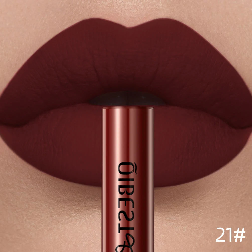 QiBest Velvet Matte Lipstick - Waterproof Long-Lasting Lip Tint