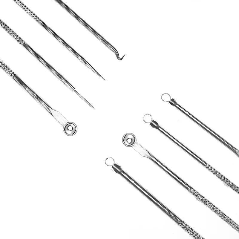 4-Piece Stainless Steel Acne & Blackhead Extractor Set – Pore Cleanser Kit