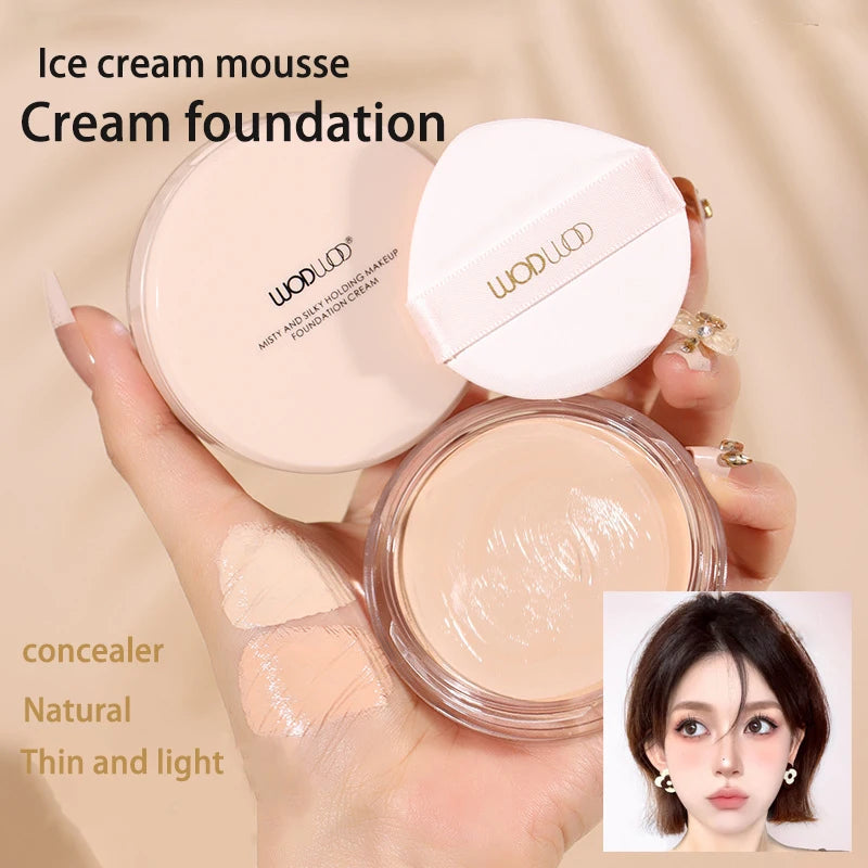 Mousse Cushion Foundation – Korean Matte Finish, Waterproof & High Coverage (15g)