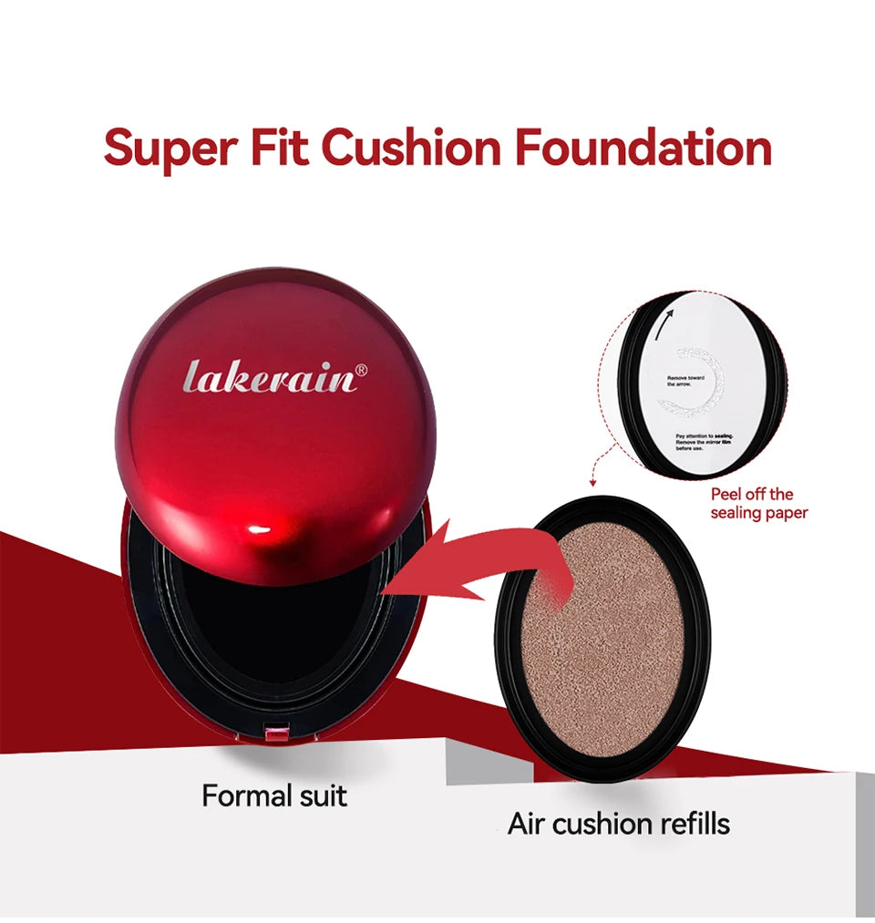 CC Cushion Foundation with Refill – 72-Hour Wear, Waterproof & Buildable Coverage (18g)