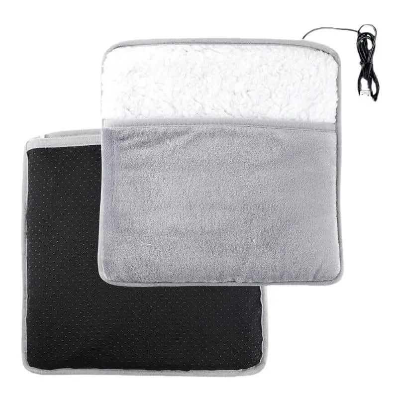USB Electric Foot Warmer Pad – Soft Plush Heated Foot Bag, Constant 40°C, Machine Washable