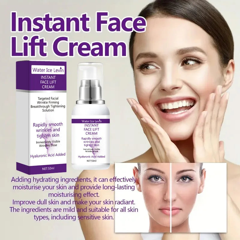 Instant Face Lift Cream – Hyaluronic Acid, Collagen & Vitamin C Anti-Wrinkle Firming (50ml)