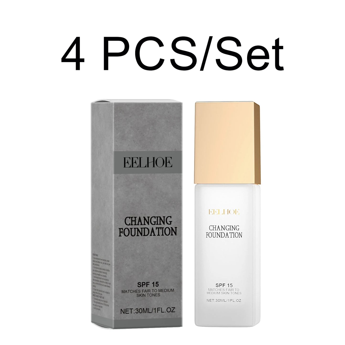 Changing Foundation SPF 15 Full Coverage Waterproof Concealer For Mature Skin