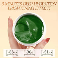 Seaweed Hyaluronic Acid Eye Masks — 60 Pcs Collagen Eye Patch for Dark Circles & Firming