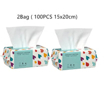 Non-Woven Disposable Face Towels – Thick Soft Washcloths for Makeup Removal & Skin Care, 100 Count (15x20cm)