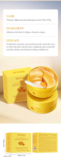 BIOAQUA Crystal Collagen Eye Mask Patches – 80 Pieces, Dark Circles & Anti-Aging