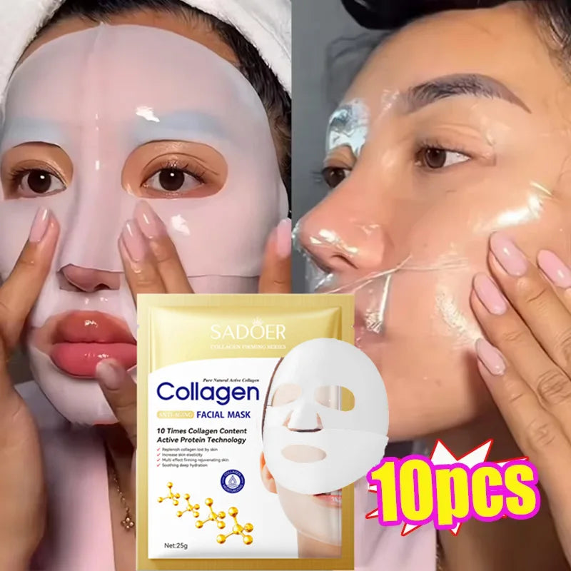 PWYUMAN Collagen Anti-Wrinkle Facial Mask – Anti-Aging, Brightening & Deep Moisturizing | All Skin Types