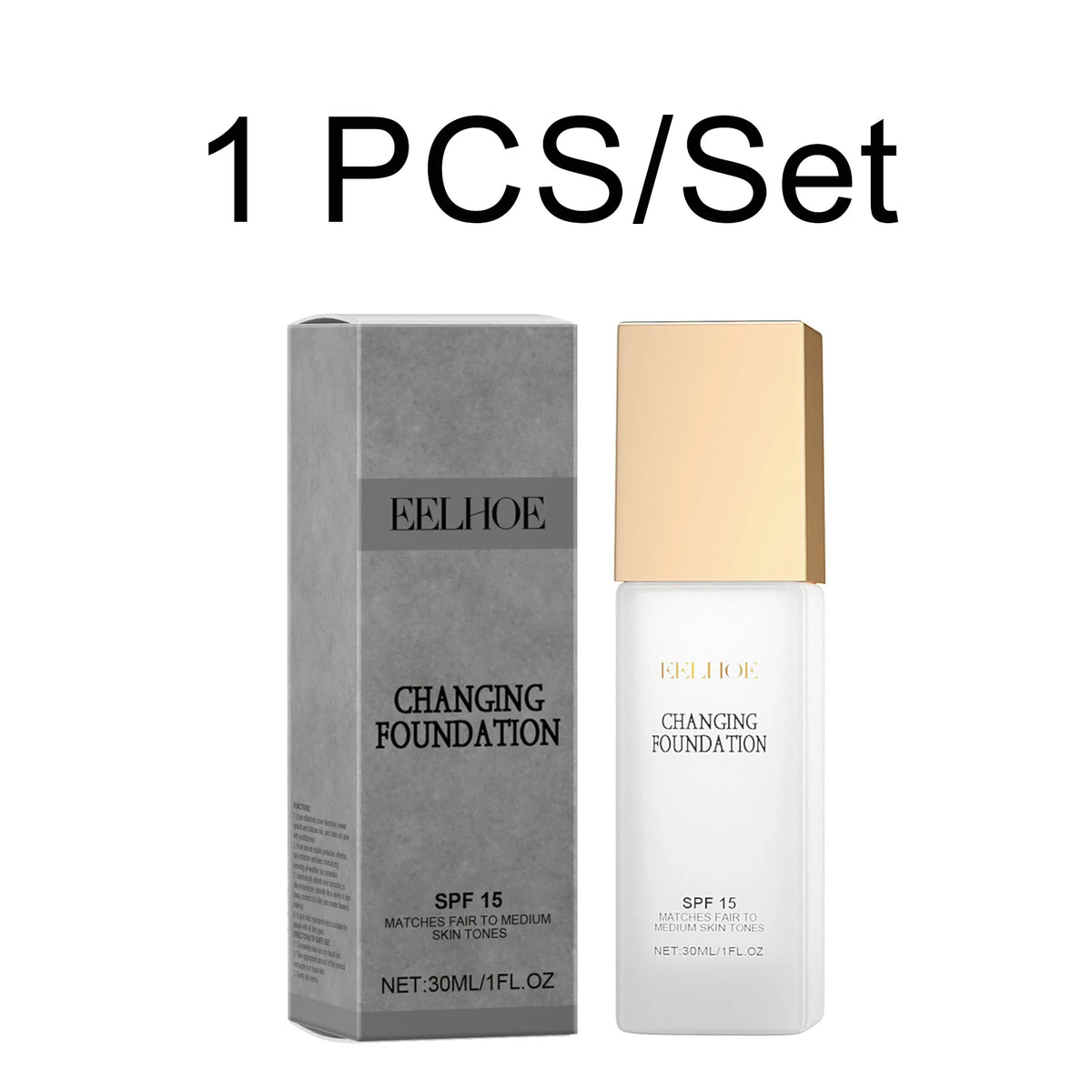 Changing Foundation SPF 15 Full Coverage Waterproof Concealer For Mature Skin