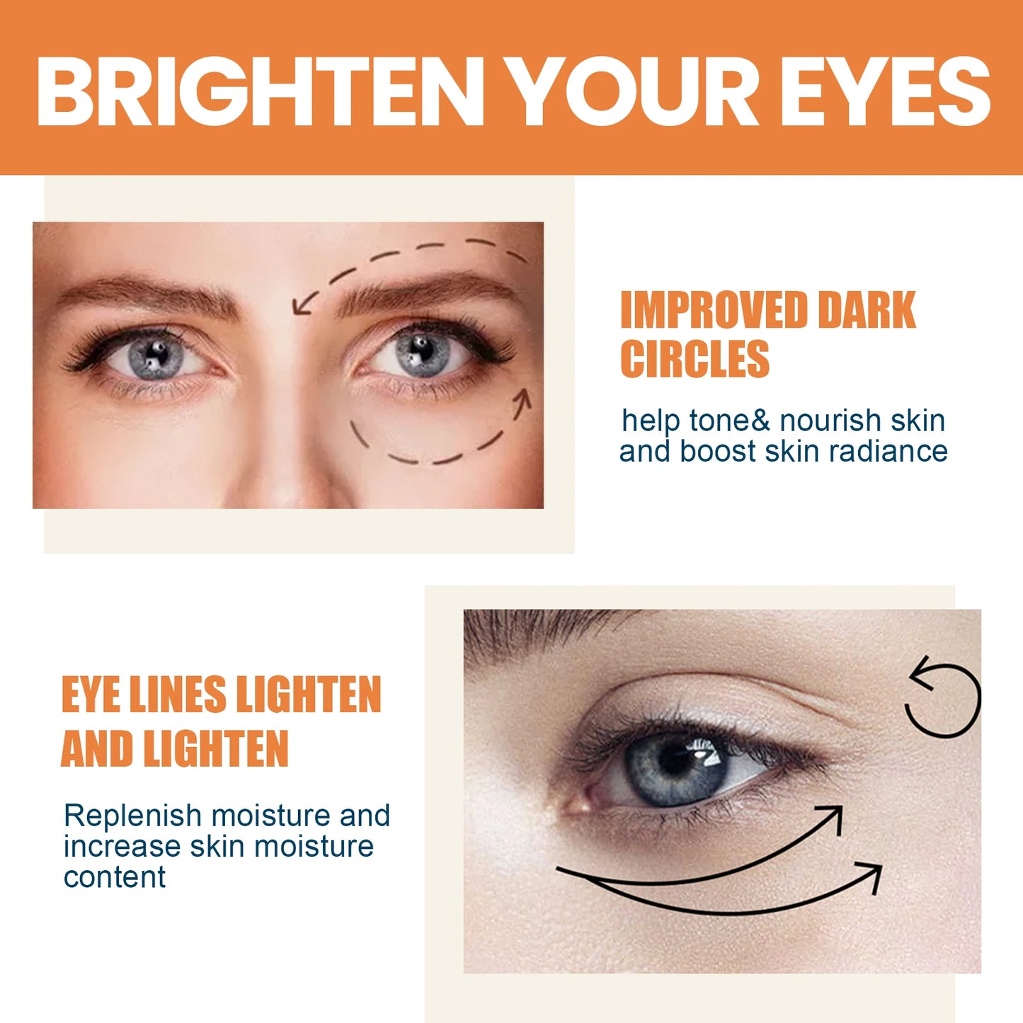 EELHOE Vitamin C Eye Balm – Dark Circle & Eye Bag Remover, Anti-Aging Brightening Eye Cream Stick (4g)