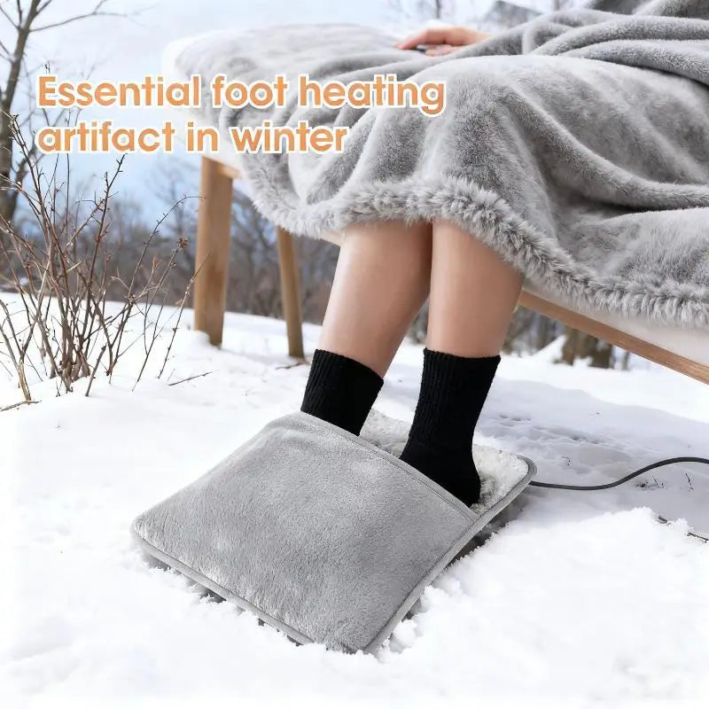 USB Electric Foot Warmer Pad – Soft Plush Heated Foot Bag, Constant 40°C, Machine Washable