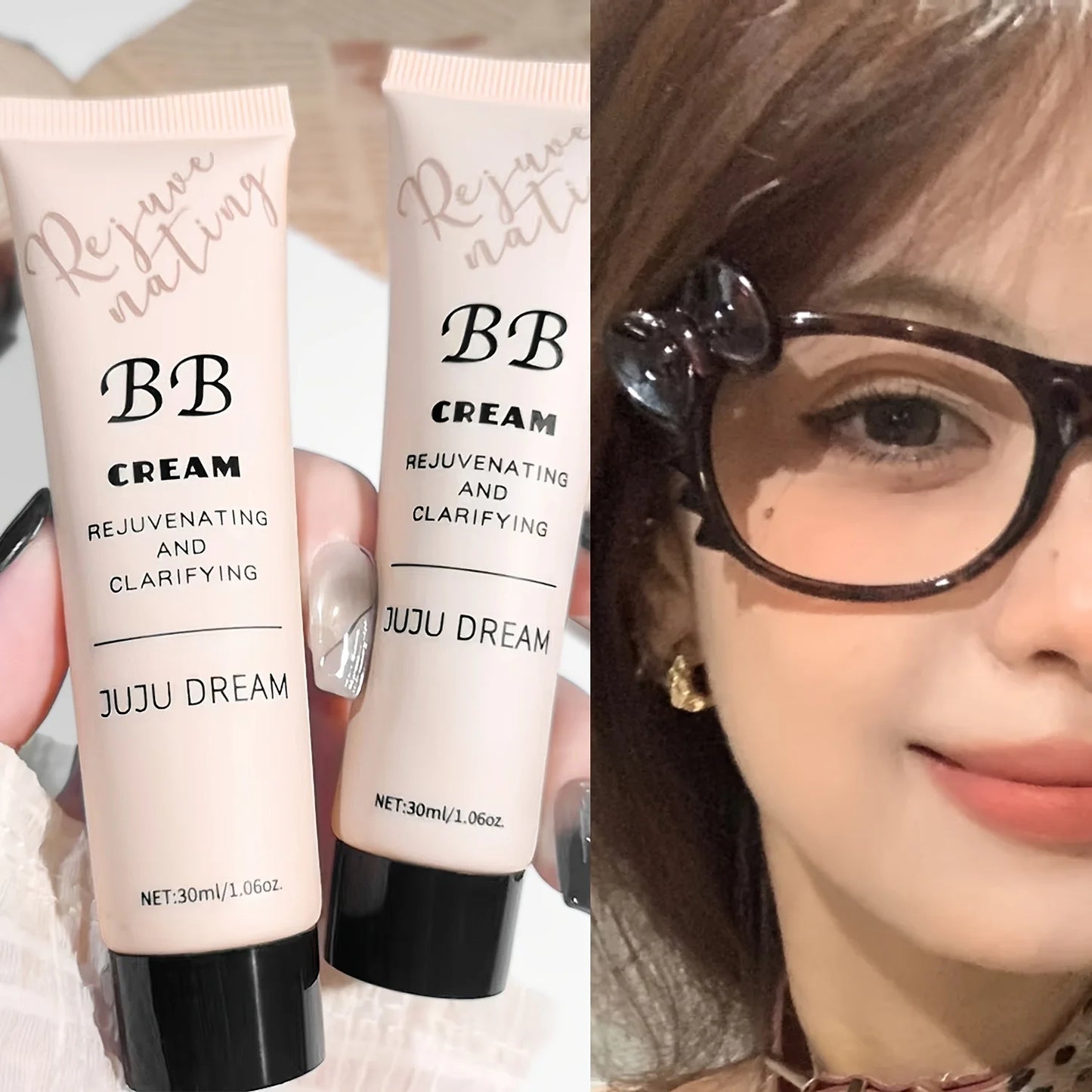 Korean Natural BB Cream – Moisturizing Concealer & Translucent Primer for All Skin Types (30ml)