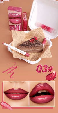 GLASTING COLOR GLOSS 3-in-1 Lip Liner & Lip Glaze Makeup Set