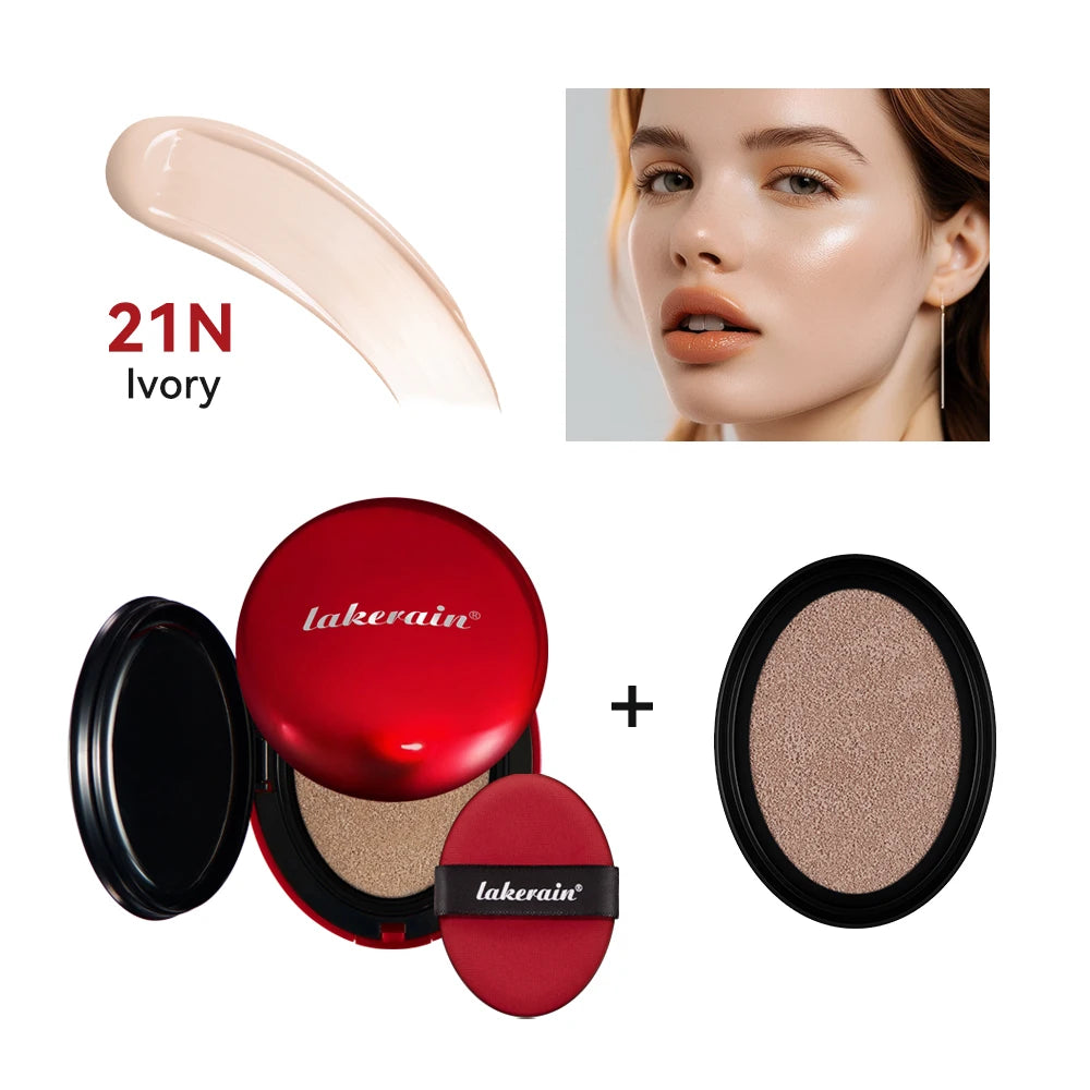 CC Cushion Foundation with Refill – 72-Hour Wear, Waterproof & Buildable Coverage (18g)