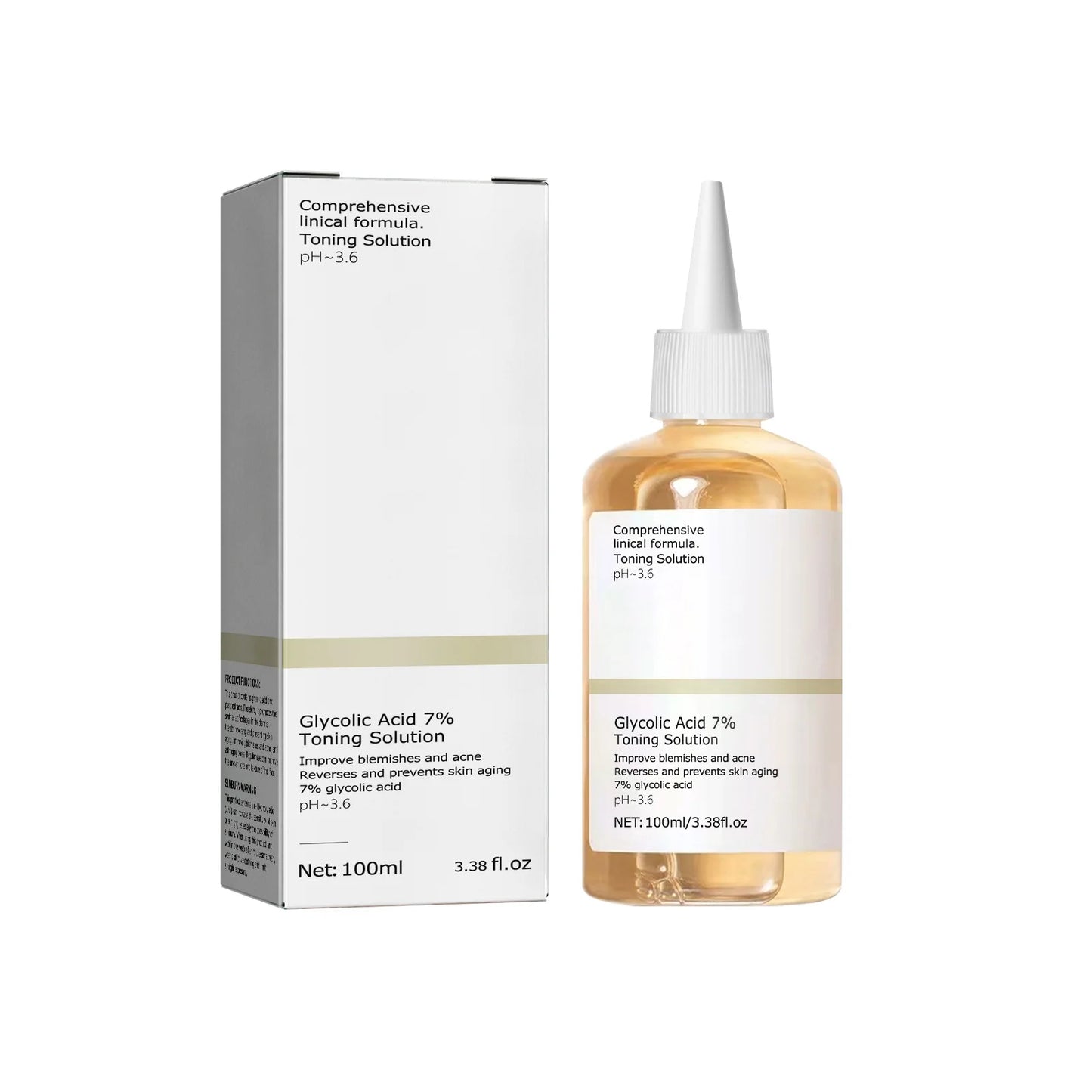 Glycolic Acid 7% Toning Solution – AHA Exfoliating Toner for Acne, Anti-Aging & Skin Brightening (100ml)