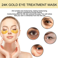 EELHOE 24K Gold Under Eye Patches – Anti-Aging Collagen & Hyaluronic Acid Eye Mask for Dark Circles & Puffiness (60 Pairs)