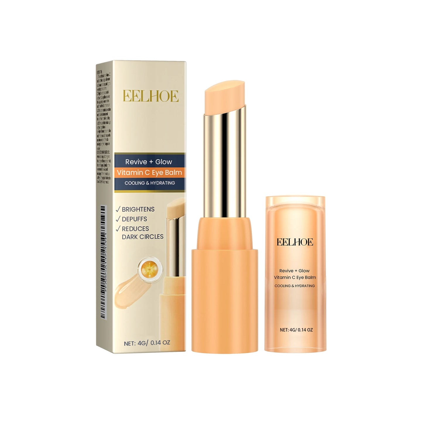 EELHOE Vitamin C Eye Balm – Dark Circle & Eye Bag Remover, Anti-Aging Brightening Eye Cream Stick (4g)