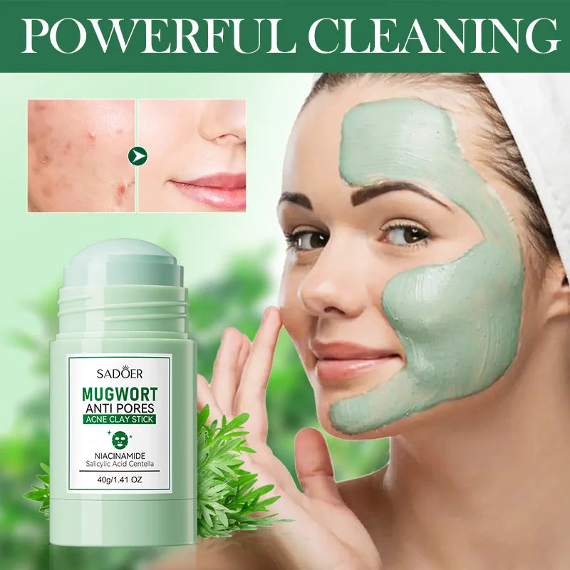 SADOER Deep Cleansing Mud Mask – Vitamin C & Mugwort | Acne Treatment & Oil Control 40g