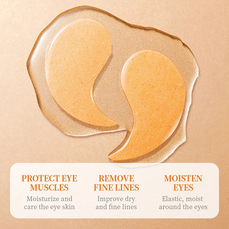 SADOER Vitamin C & Collagen Eye Masks — 60 Pcs Brightening, Anti Dark Circles & Firming Eye Patches