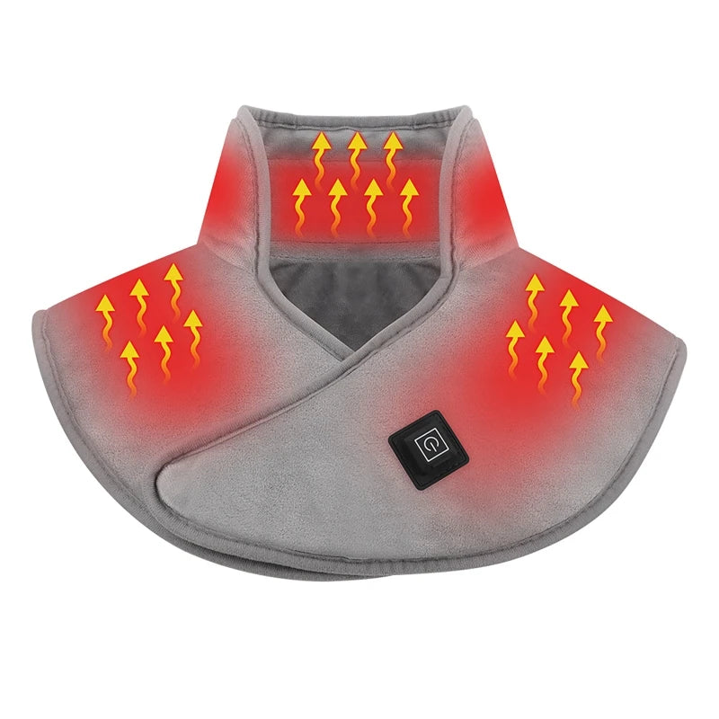 Electric Heating Shoulder & Neck Pad – USB Heated Shawl with 3-Level Temperature Control