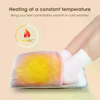USB Electric Foot Warmer Pad – Soft Plush Heated Foot Bag, Constant 40°C, Machine Washable