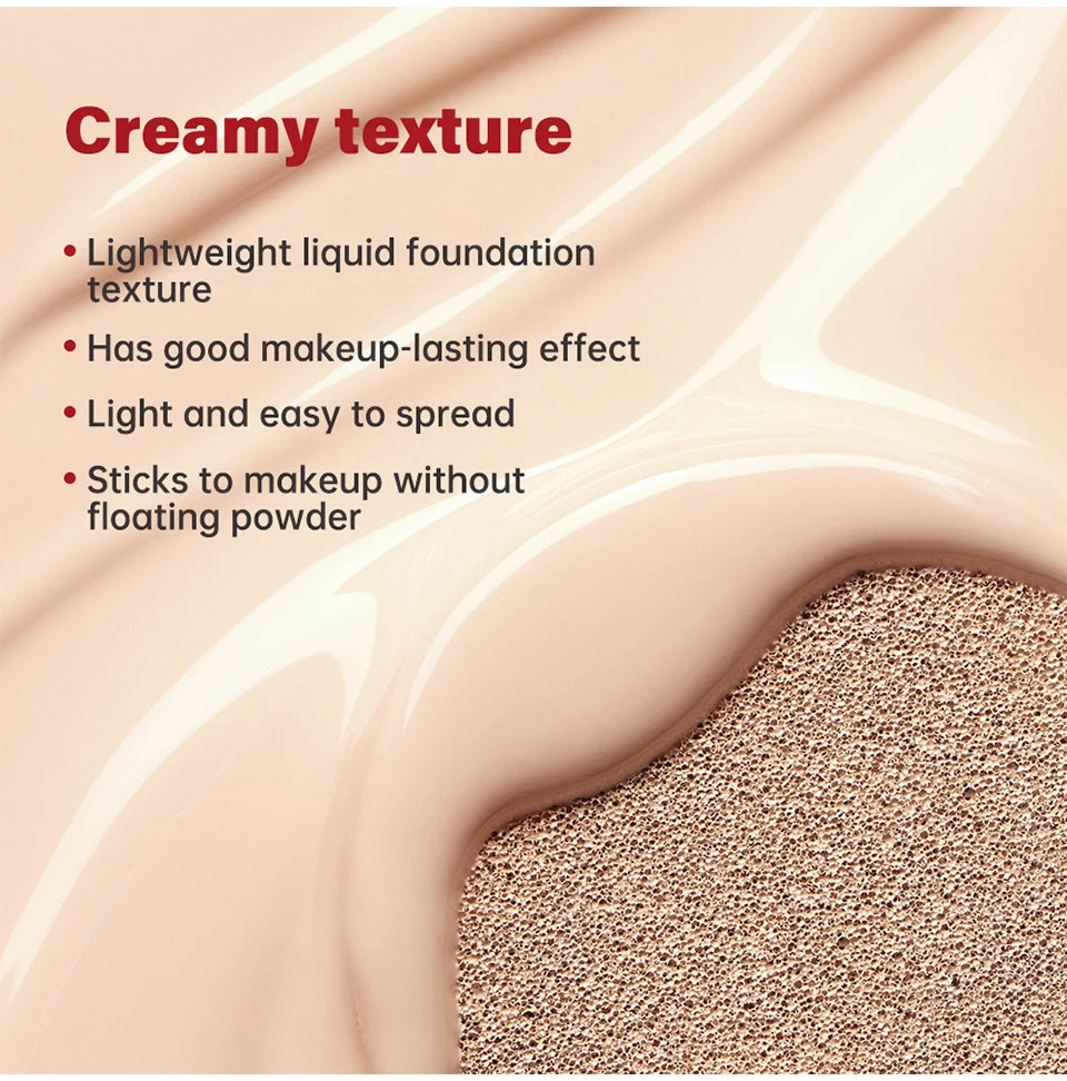 CC Cushion Foundation with Refill – 72-Hour Wear, Waterproof & Buildable Coverage (18g)