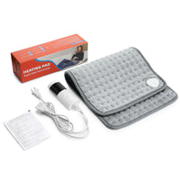 Electric Heating Pad for Back, Neck & Shoulders – 9 Heat Levels, 4 Timer Settings, Machine Washable