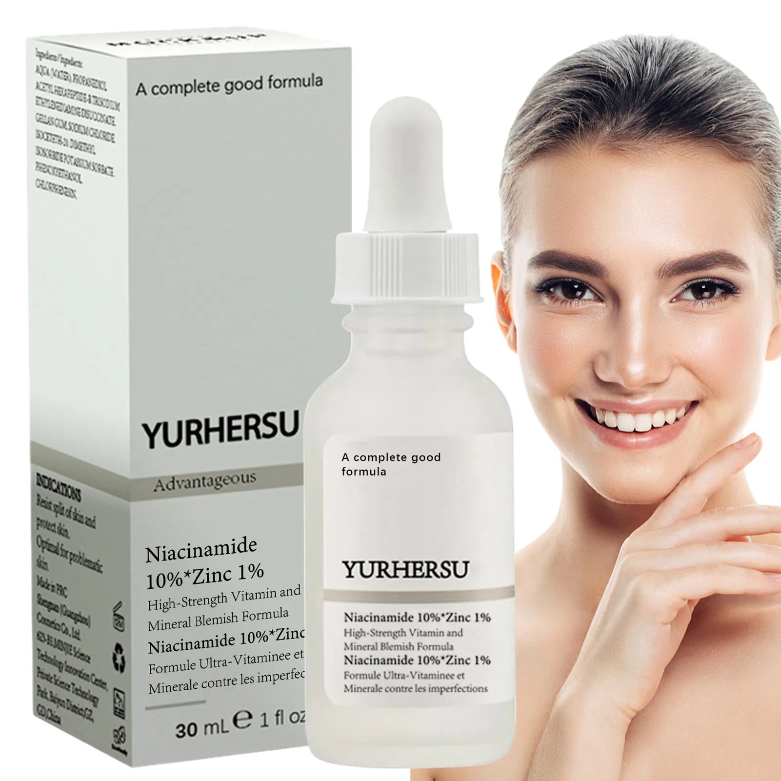 30ml Niacinamide 10% Zinc 1% Moisturizing Brightening Facial Essence Niacinamide Serum Niacinamide Hyaluronic Acid Face Serum