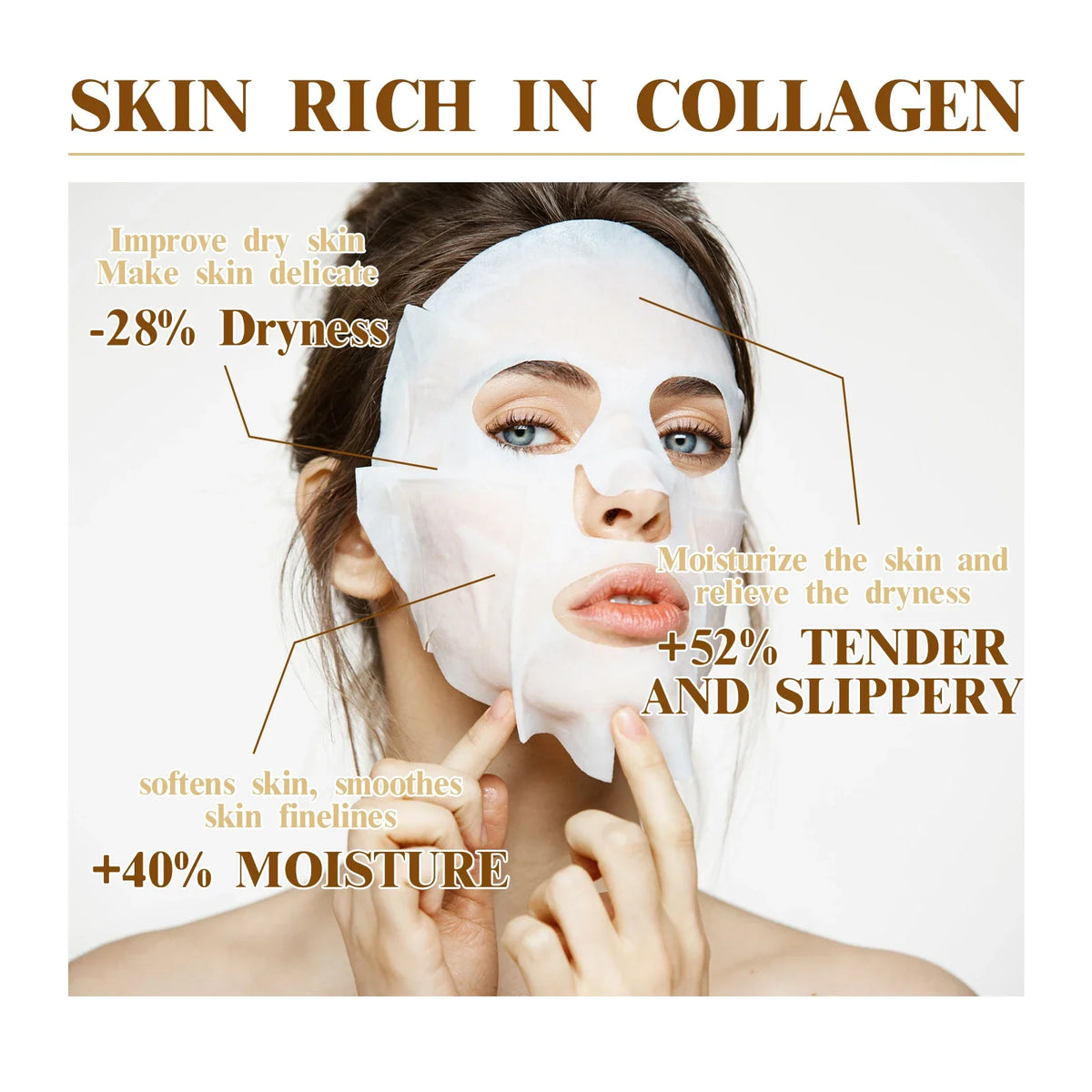 PWYUMAN Collagen Anti-Wrinkle Facial Mask – Anti-Aging, Brightening & Deep Moisturizing | All Skin Types