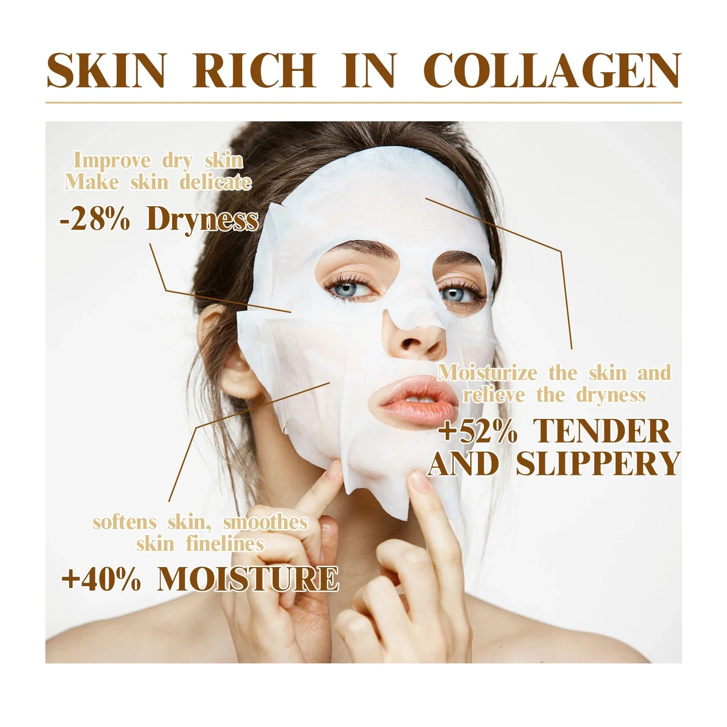 PWYUMAN Collagen Anti-Wrinkle Facial Mask – Anti-Aging, Brightening & Deep Moisturizing | All Skin Types