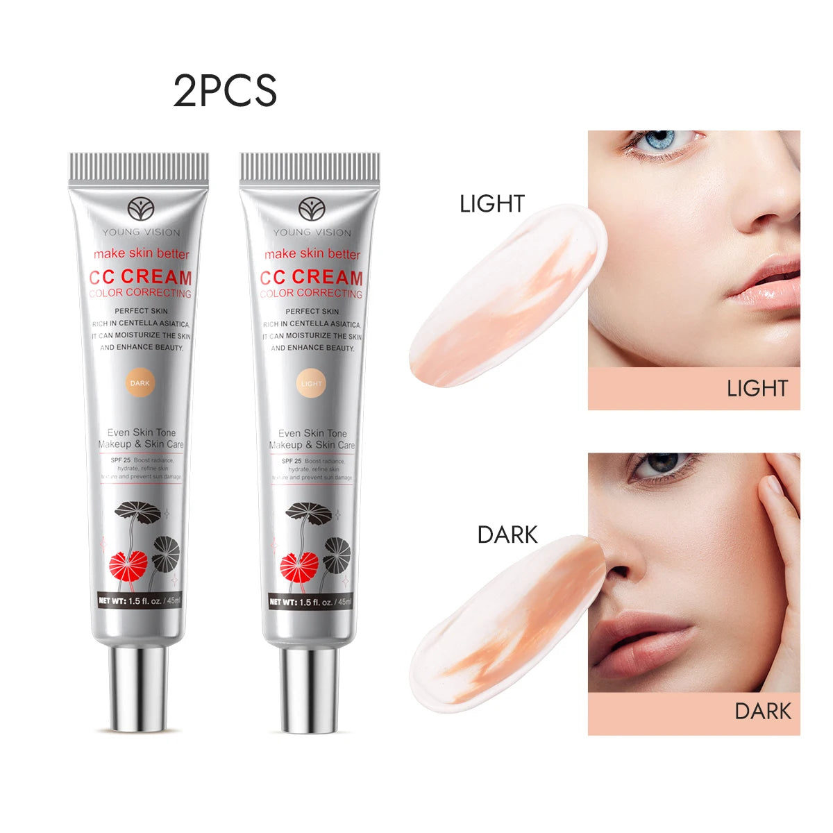 YOUNG VISION Centella Asiatica CC Cream – Brightening, Concealing & Skin Repairing (45ml)
