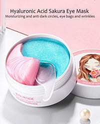 BIOAQUA Gold Crystal Collagen Eye Mask Patches – 60 Pieces, Dark Circles & Firming