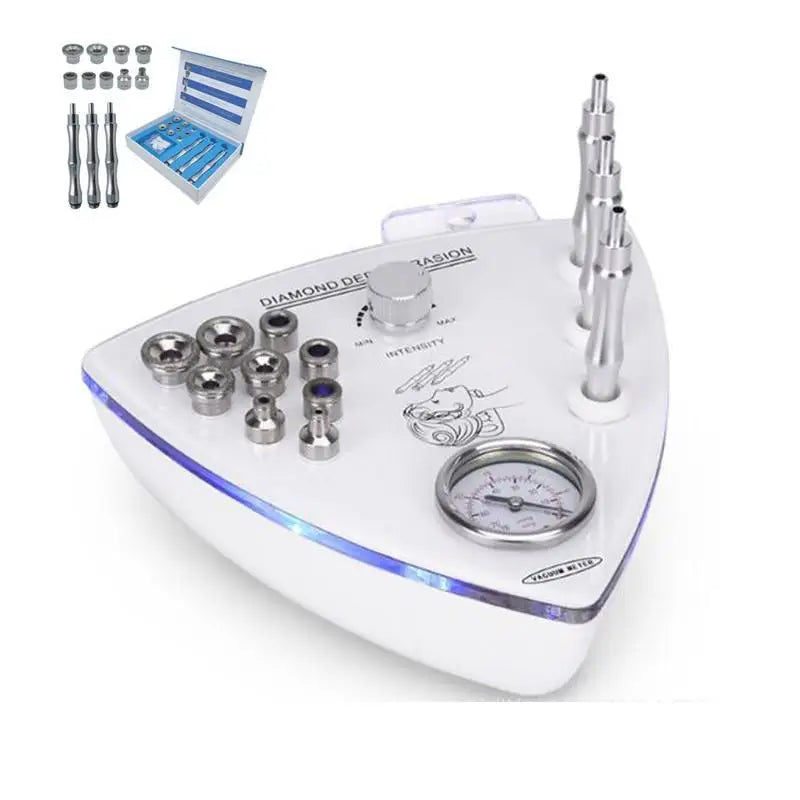 Diamond Tip Microdermabrasion Machine – 9-Head Vacuum Exfoliation & Spray Device