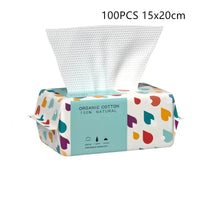 Non-Woven Disposable Face Towels – Thick Soft Washcloths for Makeup Removal & Skin Care, 100 Count (15x20cm)