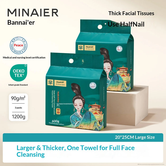 Hanging Disposable Face Towel Roll – Extractable Lyocell & Viscose Makeup Remover Wipes for Home & Beauty Salon (20x25cm)