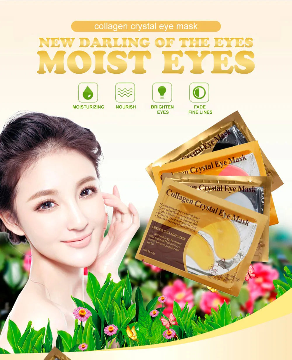 SADOER Gold Collagen Crystal Eye Patches — 20 Pcs (10 Pairs) Firming & Anti-Dark Circle