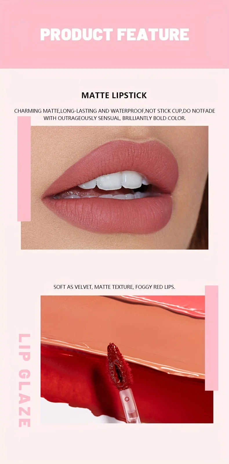 Velvet Matte Lip Tint - Waterproof Long-Lasting Lip Stain